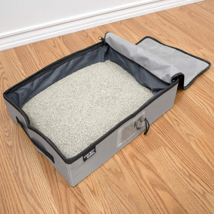 SPORT PET Large Pop Open Kennel, Portable Cat Cage Kennel, Waterproof Pet bed, Travel Litter Collection