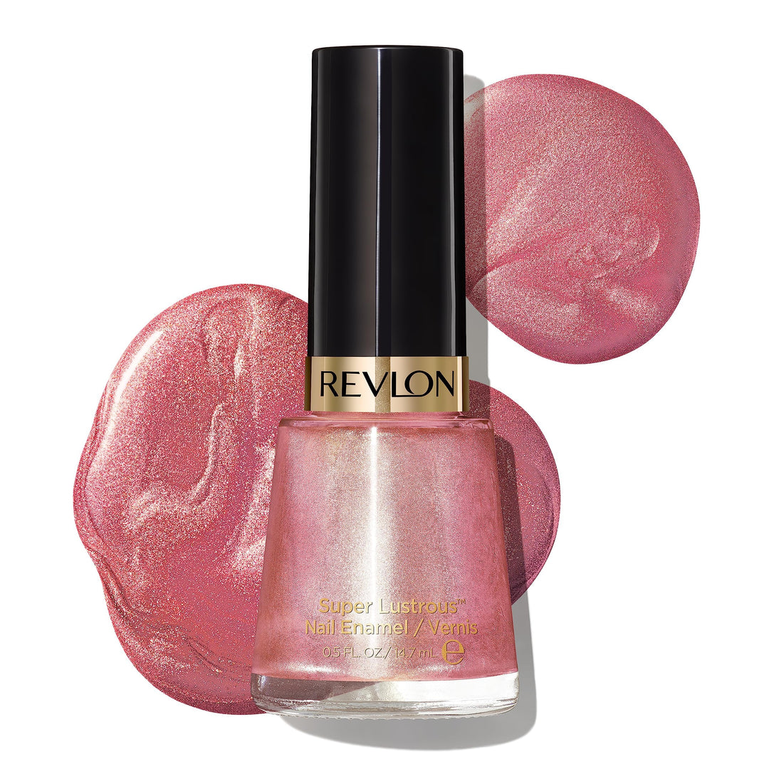 Revlon Nail Enamel, Chip Resistant Nail Polish, Glossy Shine Finish, in Pink, 125 Blushing, 0.5 oz