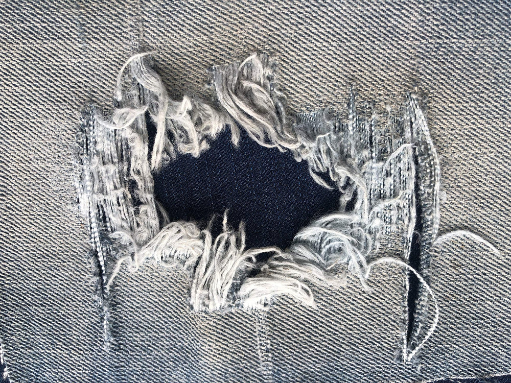 Dark Blue Denim Stretch Jean Patches Super Strong Iron On- by Holey Patches (Assorted Sizes) (2-5 x 5)