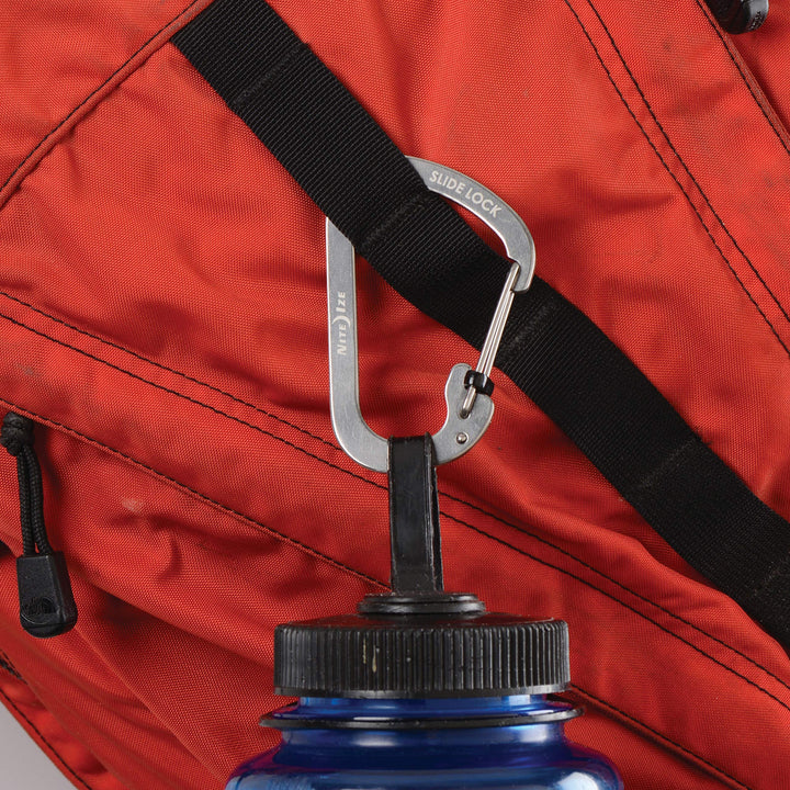 Locking Carabiner Clip, 2 in x 3-3/32 in, Stainless