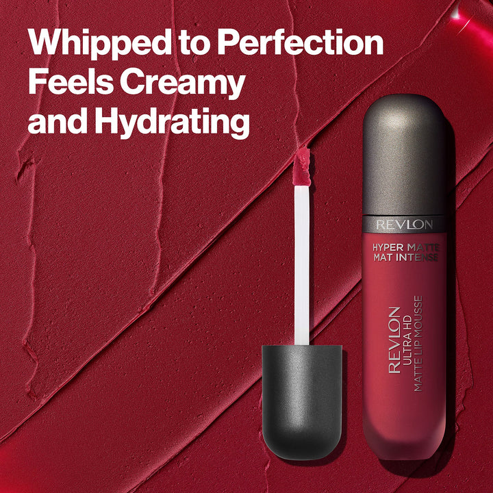 Ultra HD Lip Mousse Hyper Matte, Longwearing Creamy Liquid Lipstick in Nude / Brown, Desert Sand (840), 0.2 oz
