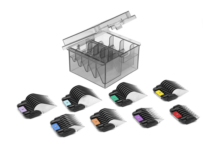 Professional Clip Animal Attachment Guide Comb Set Clippers Stainless Steel Detachable Blade for Pet Dog Horse (8 Piece)