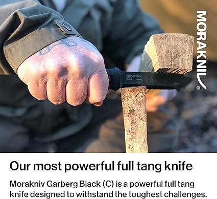 Garberg Full Tang Fixed Blade Knife with Carbon Steel Blade