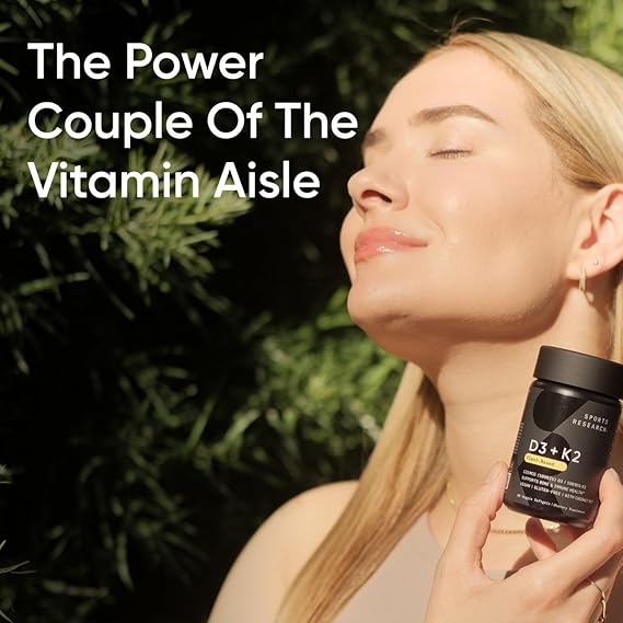 ® Vitamin D3 + K2 with Coconut MCT Oil | Vegan D3 5000 IU with K2 100 mcg for Bone & Immune Health | Vegan Certified, Soy & Gluten Free - 120 Softgels