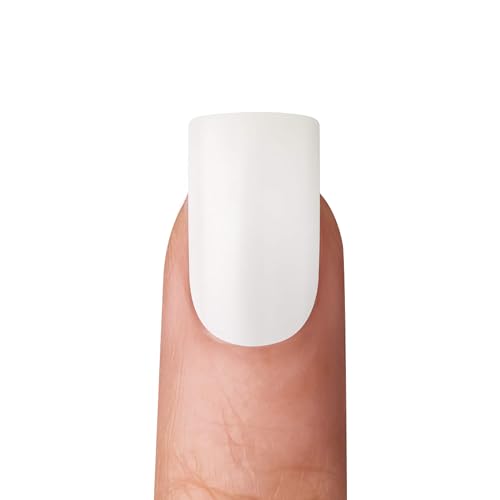 Salon Acrylic, Press-On Nails, Nail glue included, &#39;Euphoria&#39;, French, Medium Size, Square Shape, Includes 28 Nails, 2g Glue, 1 Manicure Stick, 1 Mini File