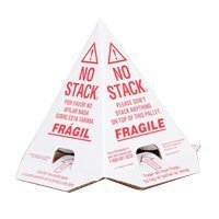 No Stack Cones - Pack of 50. Red/White Tri-Lingual (Pallet Cones) 8x8x10