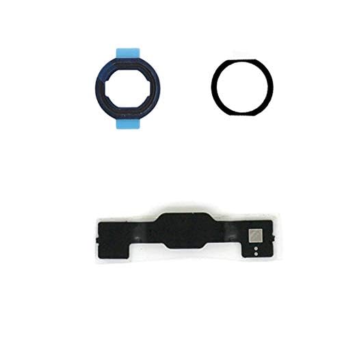 Home Button Replacement for iPad 9 9th Gen 10.2 2021(A2602 A2603 A2604), iPad 8 2020 (A2270 A2428 A2429 A2430), iPad 7 2019 (A2197 A2198 A2200) Incl Flex Cable Connector (White Gold Ring)