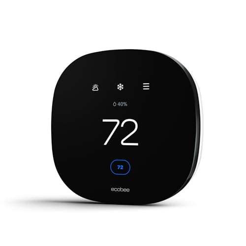 3 Lite Smart Thermostat - Programmable Wifi Thermostat - Works with Siri, Alexa, Google Assistant - Energy Star Certified - DIY Install, Black