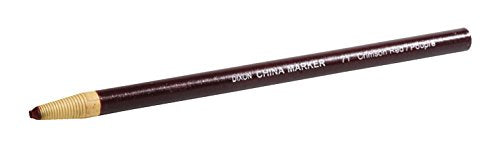 Industrial Phano Peel-Off China Marker Pencils, Crimson Red, 12-Pack (00071)
