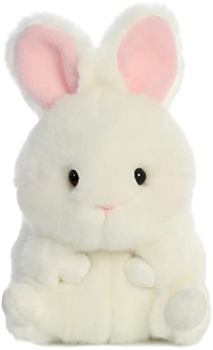 ® Round Rolly Pet™ Bunbun Bunny™ Stuffed Animal - Adorable Companions - On-The-Go Fun - White 5 Inches