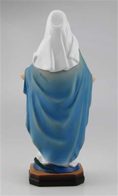 Woodington&#39;s Our Lady of Grace Blessed Virgin Mother Mary Catholic Religious Gift 8 Inch Resin Colored Statue