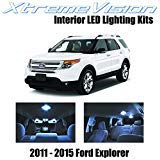 XtremeVision Ford Explorer 2011-2015 (6 Pieces) Cool White Premium Interior LED Kit Package + Installation Tool