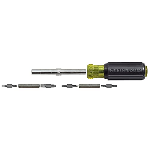 32500 11-in-1 Screwdriver / Nut Driver Set, 8 Bits (Phillips, Slotted, Torx, Square), 3 Nut Driver Sizes, Cushion Grip Handle