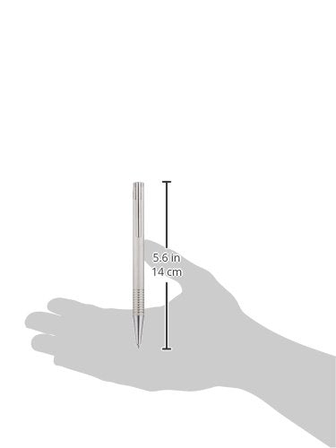 logo brushed - Ballpoint Pen in an elegant &amp; robust stainless steel case - line width M - including large capacity refill M 16 in black