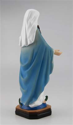 Woodington&#39;s Our Lady of Grace Blessed Virgin Mother Mary Catholic Religious Gift 8 Inch Resin Colored Statue