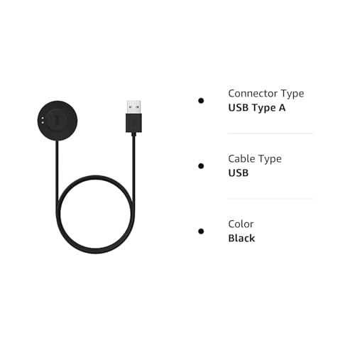 iTouch Air 3/Air 4 Smartwatch &amp; iTouch Sport 3/Sport 4 Smartwatch Replacement USB Charger Cable, Compatible ONLY with iTouch Air 3/Air 4 Smartwatch &amp; iTouch Sport 3/Sport 4 Smartwatch (Black, 5 Feet)