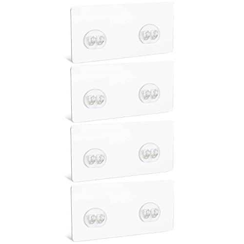 4PCS Shower Caddy Adhesive Sticker Replacement Hook for Corner Shower Caddy Bathroom Rack Shelf Soap Dish Basket Wall Hanging Hook with Strong Sticky, No Drilling