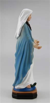 Woodington&#39;s Our Lady of Grace Blessed Virgin Mother Mary Catholic Religious Gift 8 Inch Resin Colored Statue