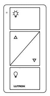 Pico Smart Remote Control for Caseta Smart Dimmer Switch, 2-Button with Raise/Lower, PJ2-2BRL-GWH-L01, White