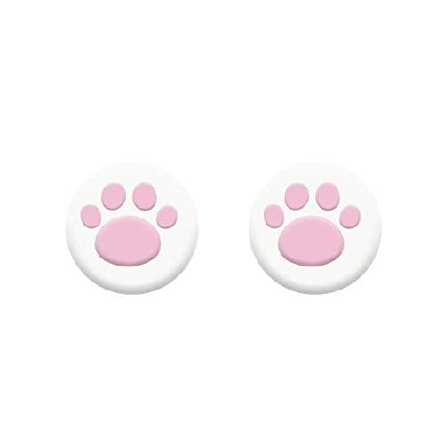 2PCS Thumb Stick Grips Cap Cover Joystick Grip Caps Replacement for PS5 PS4 Xbox one Xbox 360 Wii U NS Pro Cat Paw Cute Pink