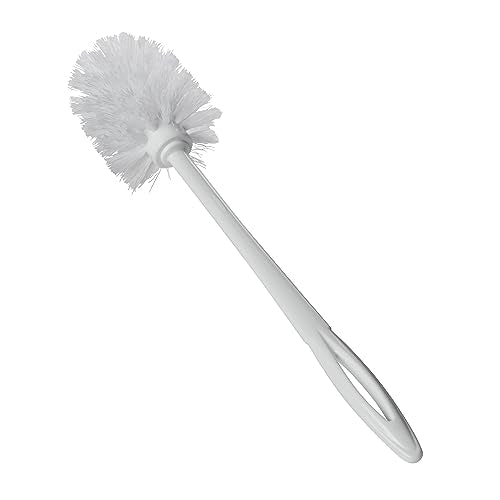 15 Toilet Brush, White, Toilet Bowl Brush for Bathroom, Professional/Janitorial Scrub Brush for Toilet