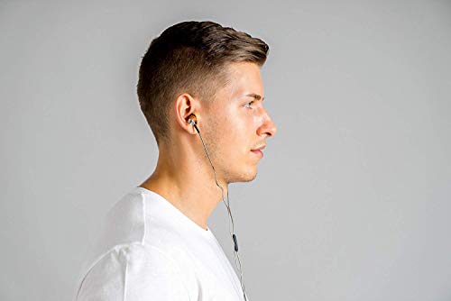 NRG 2.0 Wood Earbuds Wired, in Ear Headphones with Microphone for Computer &amp; Laptop, Noise Isolating Earphones for Cell Phone, Ear Buds with Booming Bass (Lava Red)