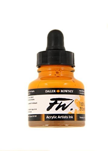 FW Artists Acrylic Ink 29.5 ML Pot - Indian Yellow
