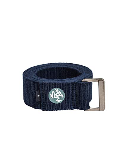 Align Yoga Strap - Lightweight Cotton, Secure, Slip Free Support, Midnight Blue, 1.75 Inch Wide, 8 Feet (244cm)