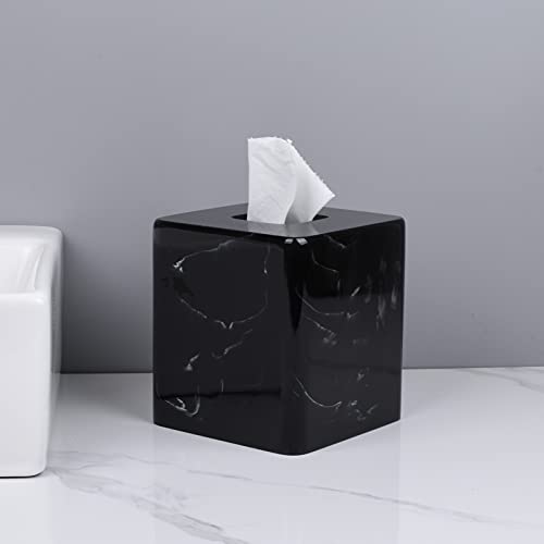 JUNGFORD Square Tissue Box Cover, Facial Napkin Holder 