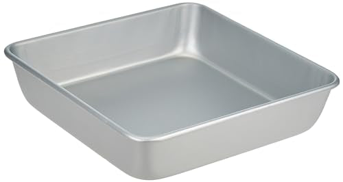 Performance Aluminum Square Cake and Brownie Pan, 8-Inch, Silver