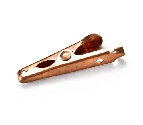 Solid Copper Alligator Clips (4 Pack) Crocodile Jaw Soldering Heat Sink &amp; DIY Test Clip Wire Connector Rated for 5 Amps (5a) &amp; Up to 12 ga (12awg) Wire