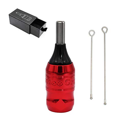 Tattoo Adjustable Aluminium Cartridge Grip Tubes Needle Bar for Motor Rotary Machine (Red)
