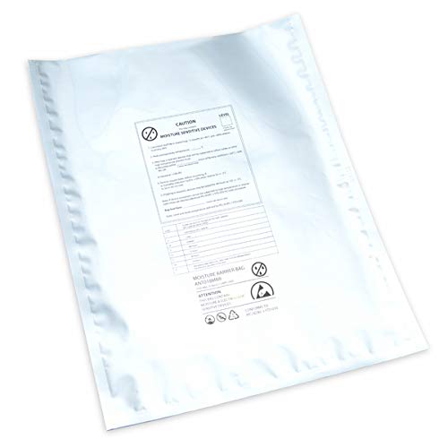 ANTISTAT Moisture Barrier Bags (3.6Mil) Pack of 100 (8 x 10) Store Static Sensitive Devices/Electronics in humid environments. Puncture-Resistant