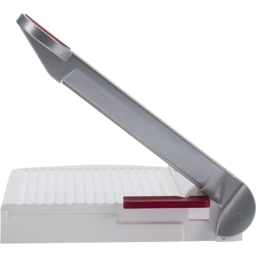Germany Multipurpose Stainless Steel Cheese and Food Slicer with Board and Adjustable Thickness Dial (White) -