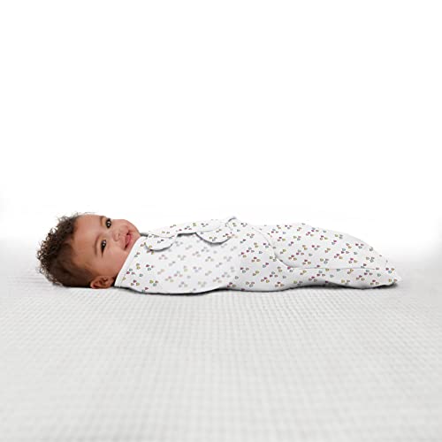 by Ingenuity Original Swaddle, 100% Cotton, Improves Sleep &amp; Calms Startle Reflex, 0-3 Months, 3-Pack - Confetti