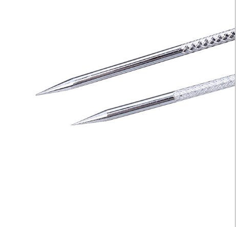 VNDEFUL 2PCS Stainless Steel Acne Needle, Angle Plug Ac