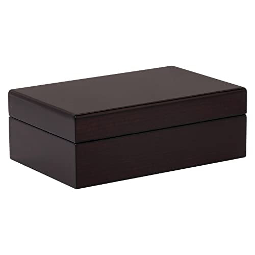 Traveler 10 Mahogany Travel Humidor for 10 Cigars, SureSeal Lid Technology, 1 Round Humidifier, Mahogany Finish
