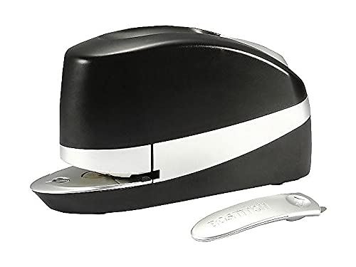 Office Impulse 20 Sheet Executive Electric Stapler - Heavy Duty, No-Jam, (20SUITE-BLK), Black/Silver