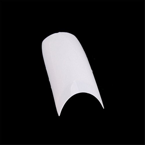 500pcs Lady White French Acrylic Style Artificial False Nails Half Tips