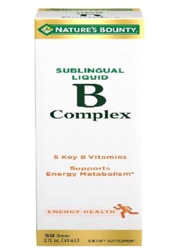 Nature's Bounty Vitamin B Complex Liquid, B12 Vitam