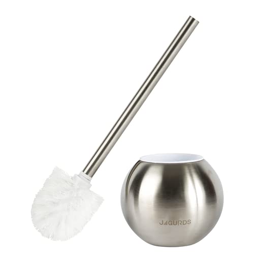 Toilet Brush and Holder, 2 Pack Stainless Steel Toilet Brush and Holder Set for Bathroom, Toilet Bowl Brush Modern Toilet Scrubber Brush