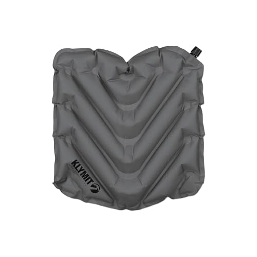 V Seat, Lightweight Inflatable Travel Cushion, Best for Camping, Bleachers, or Glassing Pad , Gray