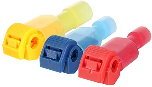 T-Tap Wire Connector, 60Pcs(30 Pairs) Self-Stripping Electrical T Tap Wire Connectors Quick Splice Spade Wire Crimp Terminal Kit with Nylon Fully Insulated Male Quick Disconnect