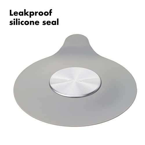 Good Grips Silicone/Stainless Steel Tub Stopper, Grey