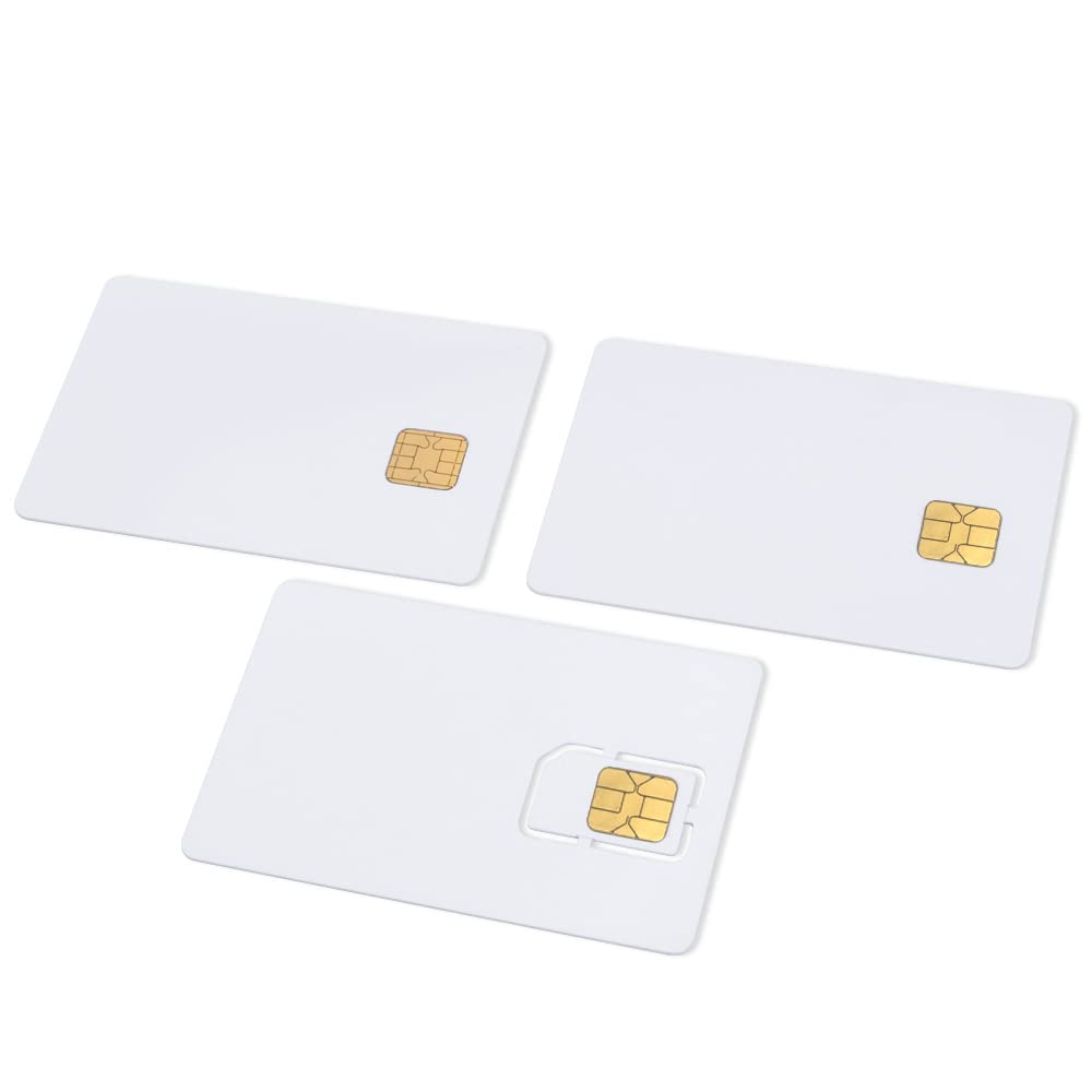 5 Pack J2A040 Java JCOP Chip Cards, Smart Card with 2 Track 8.4mm Black HICO Magnetic Stripe