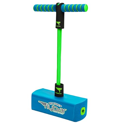 My First Foam Pogo Jumper for Kids Fun and Safe Pogo Stick, Durable Foam and Bungee Jumper for Ages 3 and up Toddler Toys, Supports up to 250lbs (Blue)