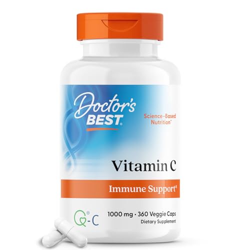 Doctor&#39;s Best Vitamin C with Q-C, Immune Support, Non-GMO, Gluten Free, Soy Free, Vegan 360 Veggie Caps