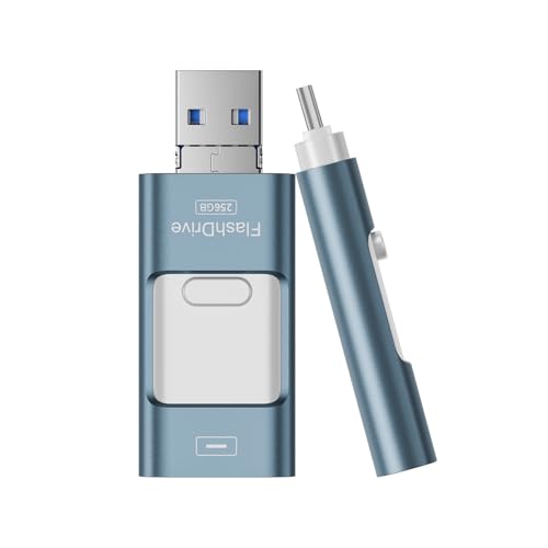 Flash Drive for iPhone 256GB, 4 in 1 USB Type C Memory 