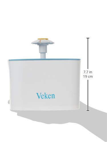 Pet Fountain, 84oz/2.5L Automatic Cat Water Fountain Dog Water Dispenser with 3 Replacement Filters &amp; 1 Silicone Mat for Cats, Dogs, Multiple Pets, Blue