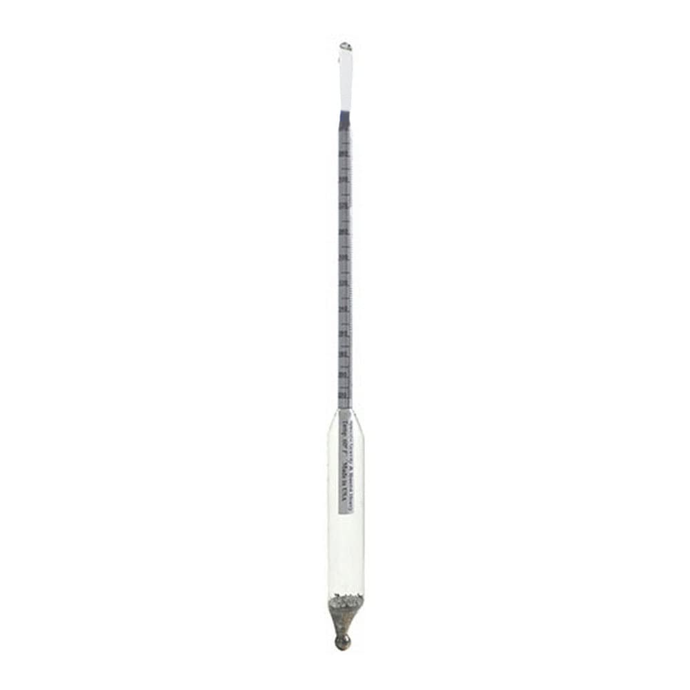 GW2511 Plain Form Salt Brine Hydrometer, Sodium Chloride, 0 to 100% Range, 1° Division